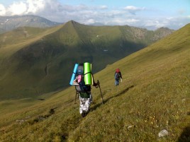 Hiking in the mountains Arkhyz, Russia